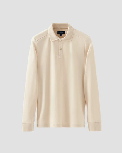 ETON | Polo en interlock - Blanc cassé