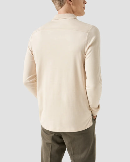 ETON | Polo en interlock - Blanc cassé