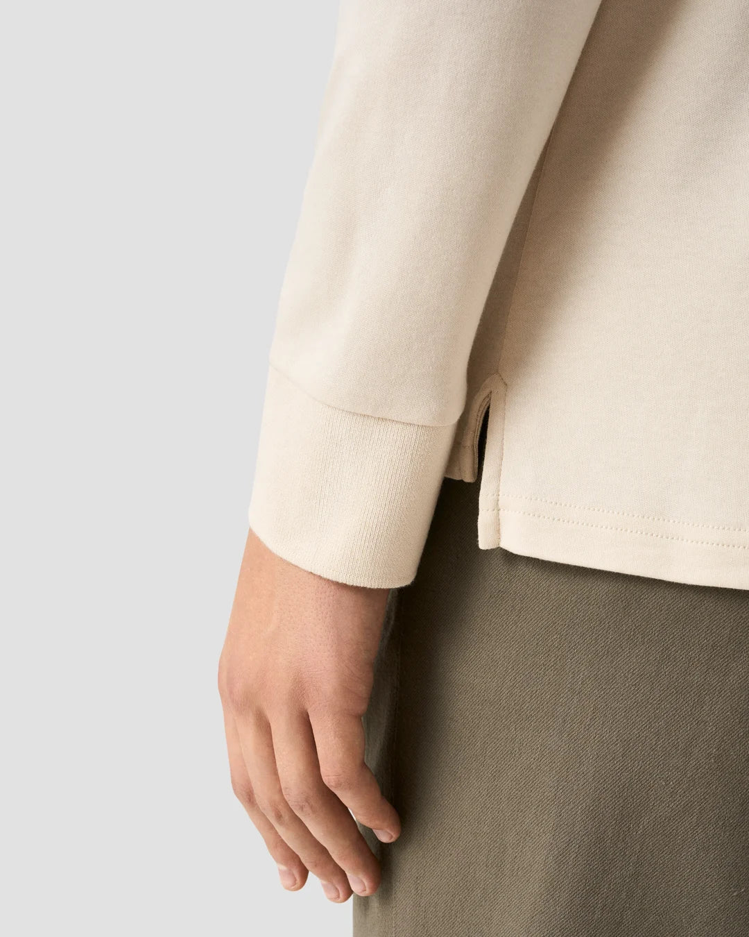 ETON | Polo en interlock - Blanc cassé