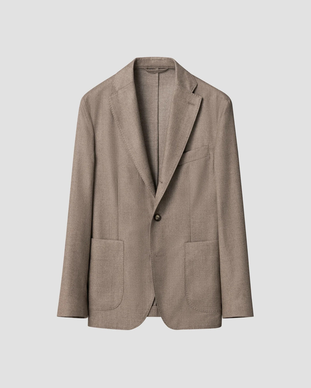 ETON | Veste déstructurée en flanelle douce - Taupe