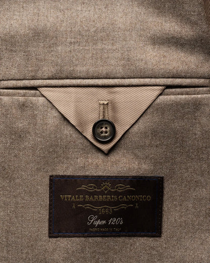 ETON | Veste déstructurée en flanelle douce - Taupe