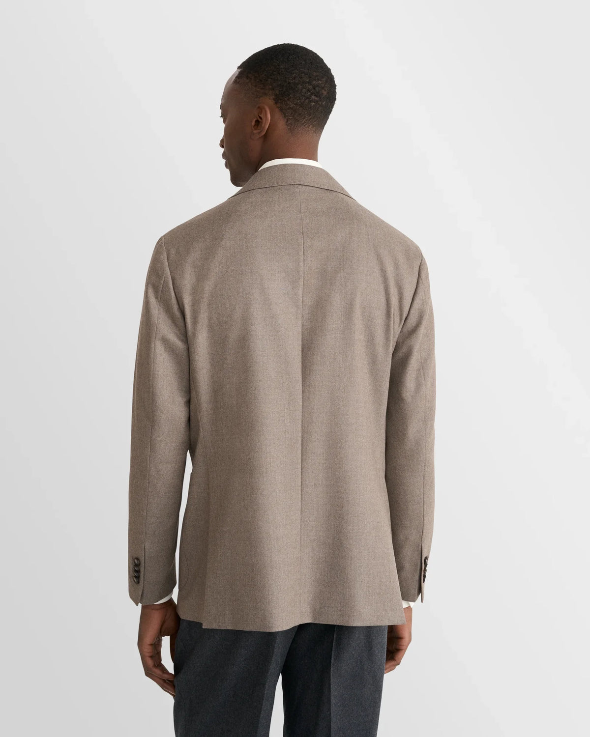 ETON | Veste déstructurée en flanelle douce - Taupe