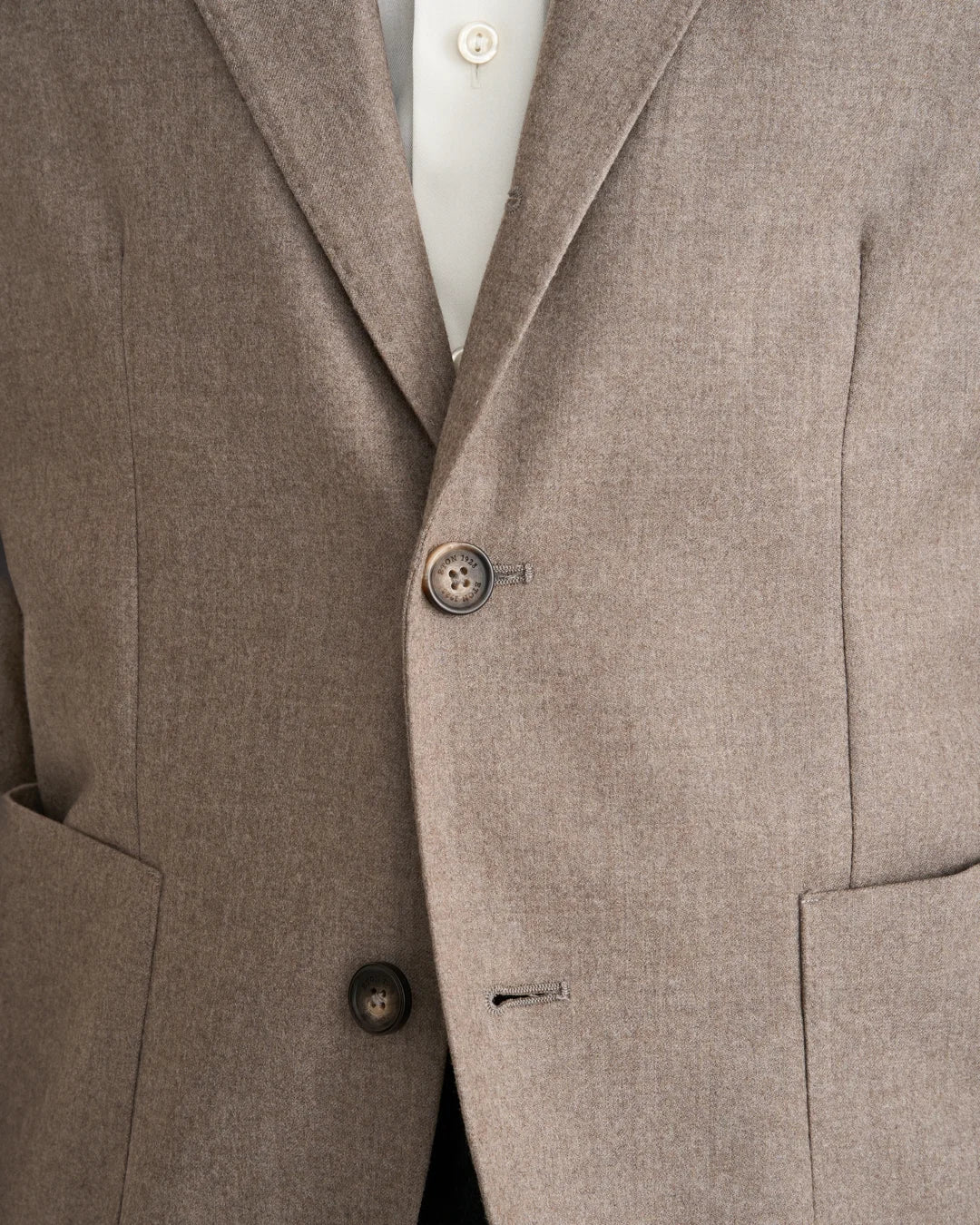 ETON | Veste déstructurée en flanelle douce - Taupe