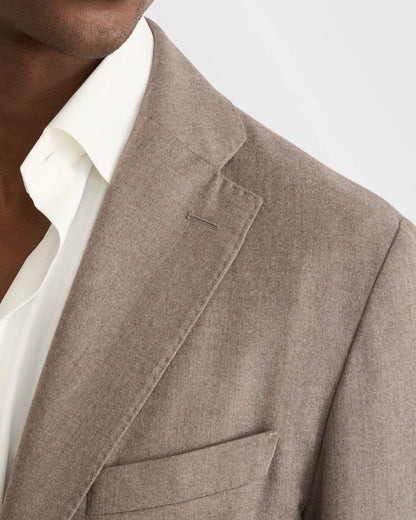 ETON | Veste déstructurée en flanelle douce - Taupe