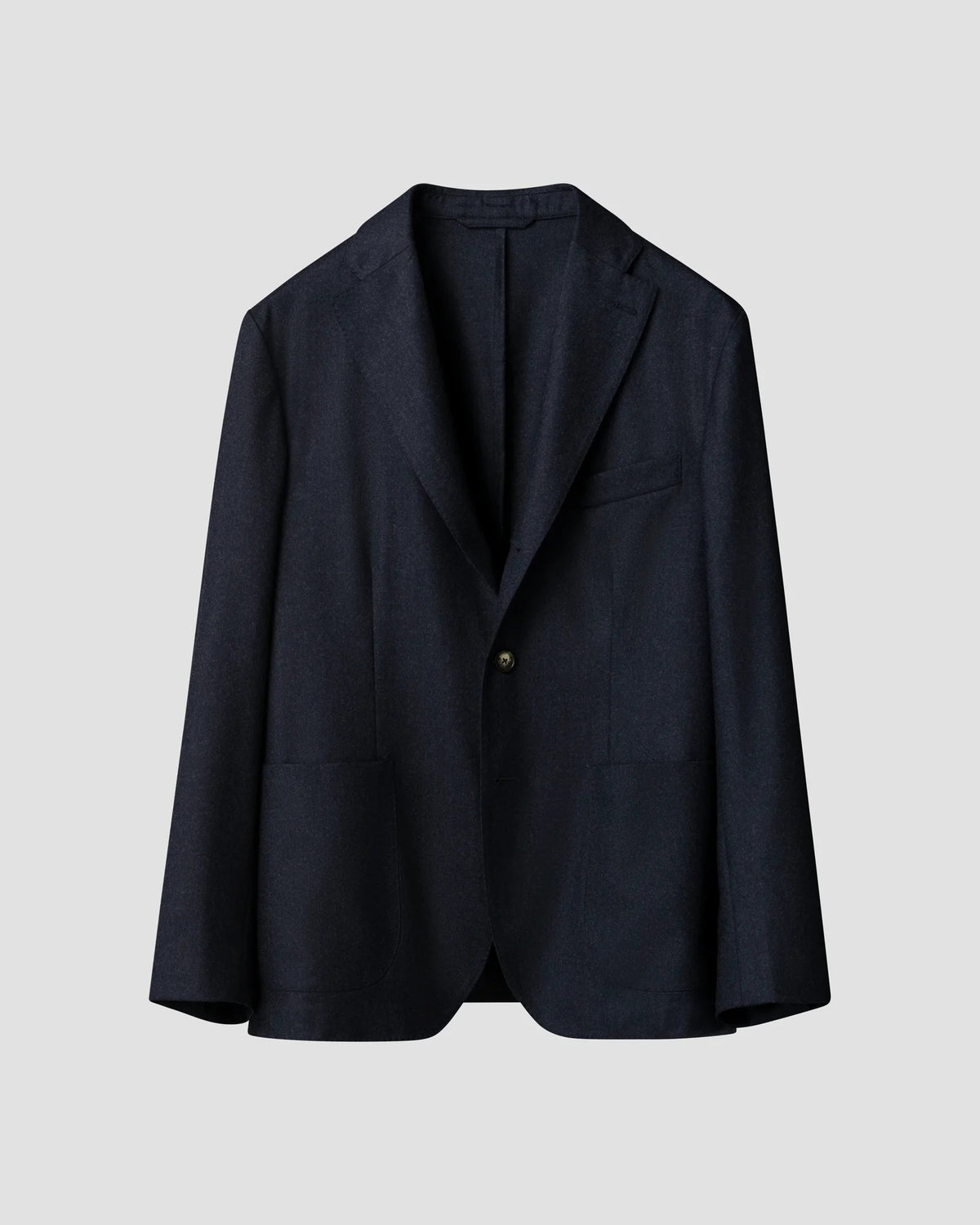 ETON | Veste déstructurée en flanelle douce - Bleu marin