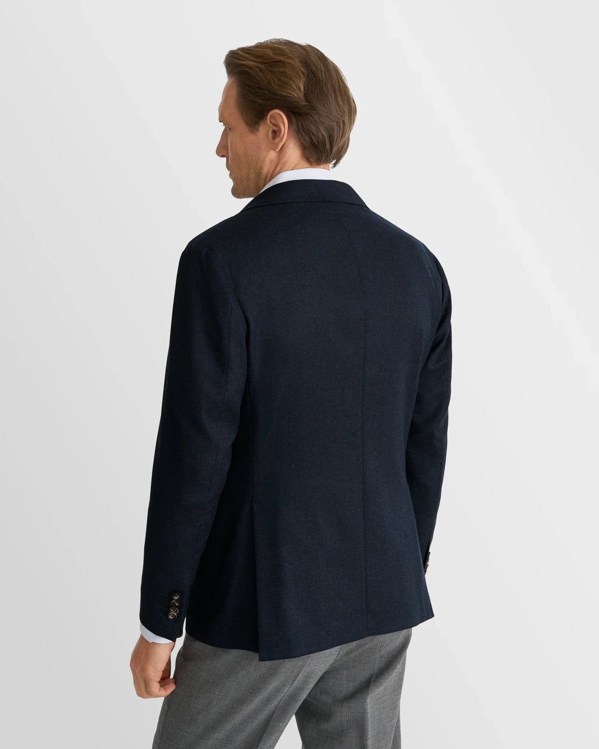 ETON | Veste déstructurée en flanelle douce - Bleu marin