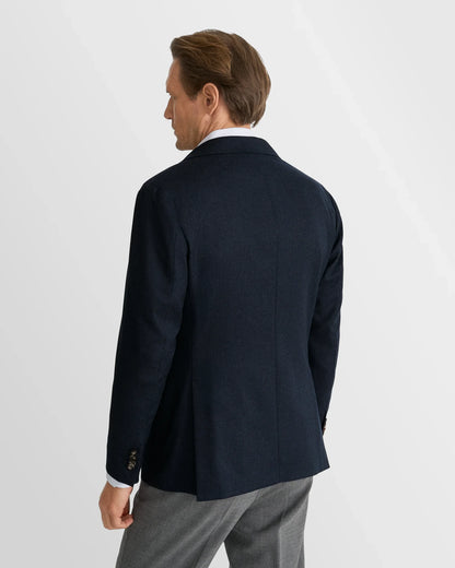 ETON | Veste déstructurée en flanelle douce - Bleu marin