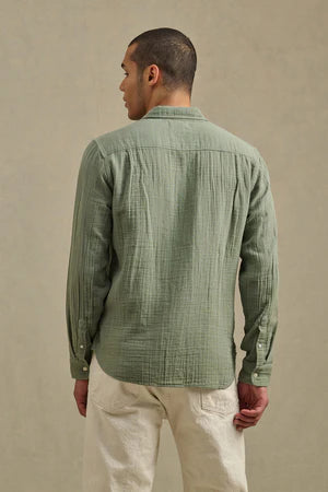 Velvet | chemise en coton tissé "Apollo" - Vert