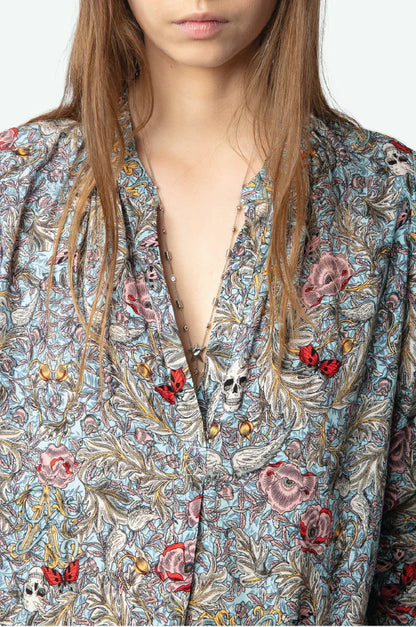 Zadig & Voltaire | Blouse ''Tink Soft British Flowers''  - Brume