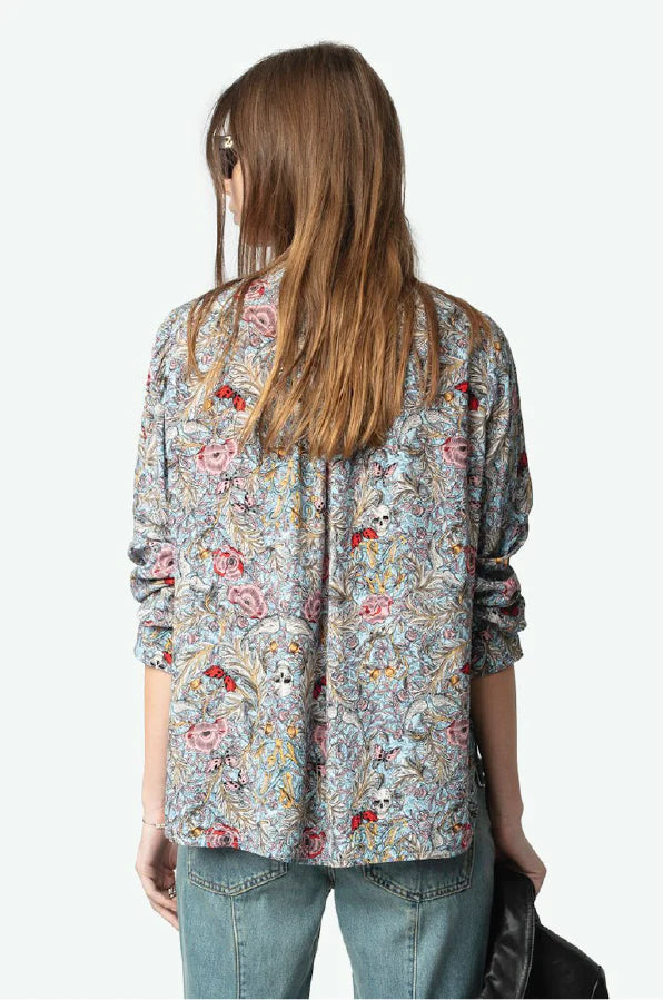 Zadig & Voltaire | Blouse ''Tink Soft British Flowers''  - Brume