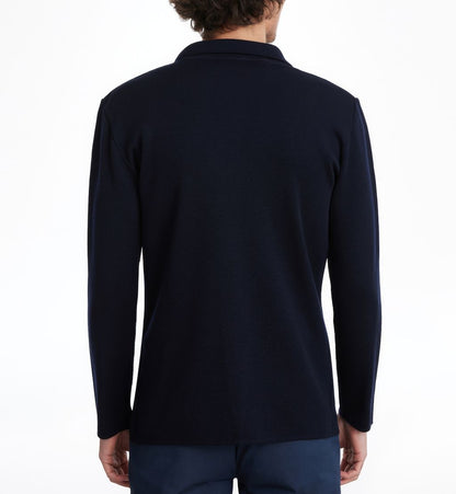 Emanuel Berg | Gilet en laine mérinos Premium  - Marine