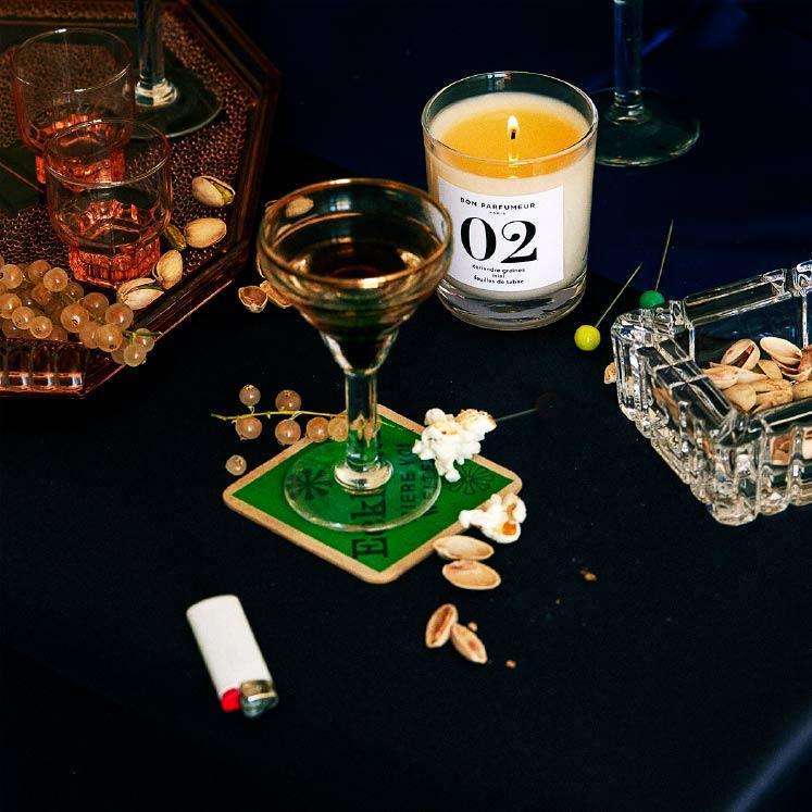 Bon Parfumeur - Bougie 02 : graine de coriandre, miel, feuilles de tabac