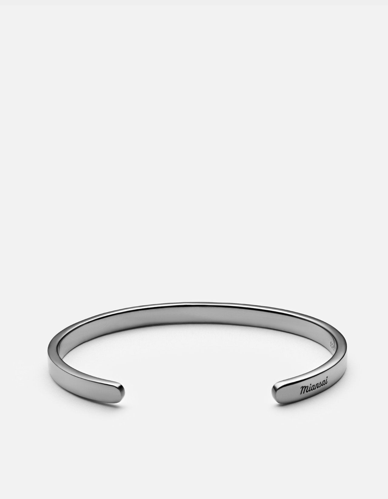 Miansai - Bracelet The Singular Cuff, rhodium noir