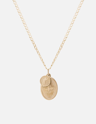 Miansai Dove Pendant Necklace, sterling silver/gold vermeil