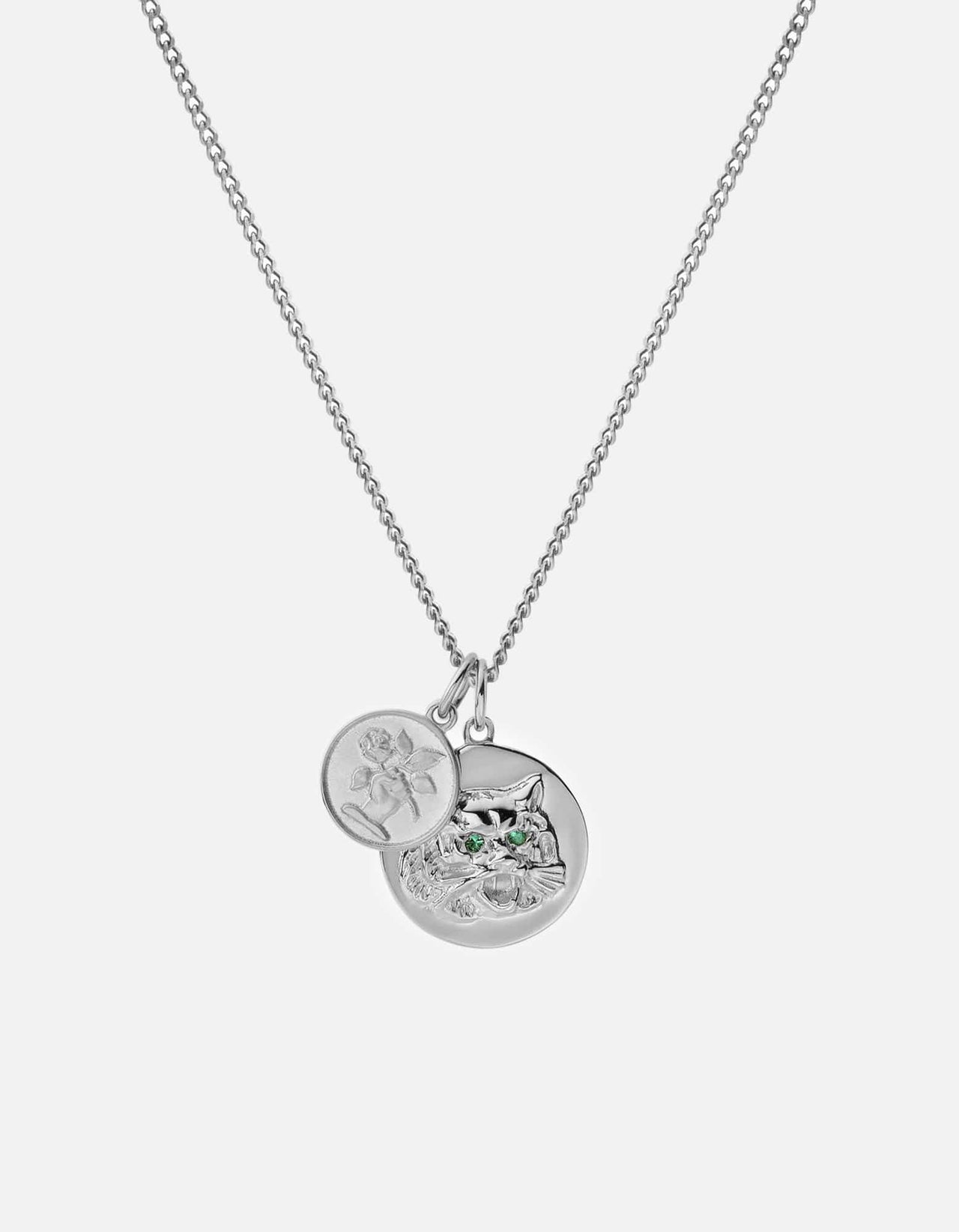 Miansai - Tiger eye necklace, Sterling silver / emerald