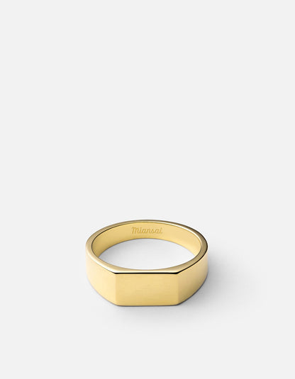 Miansai - Bague Geo Signet,  or vermeil