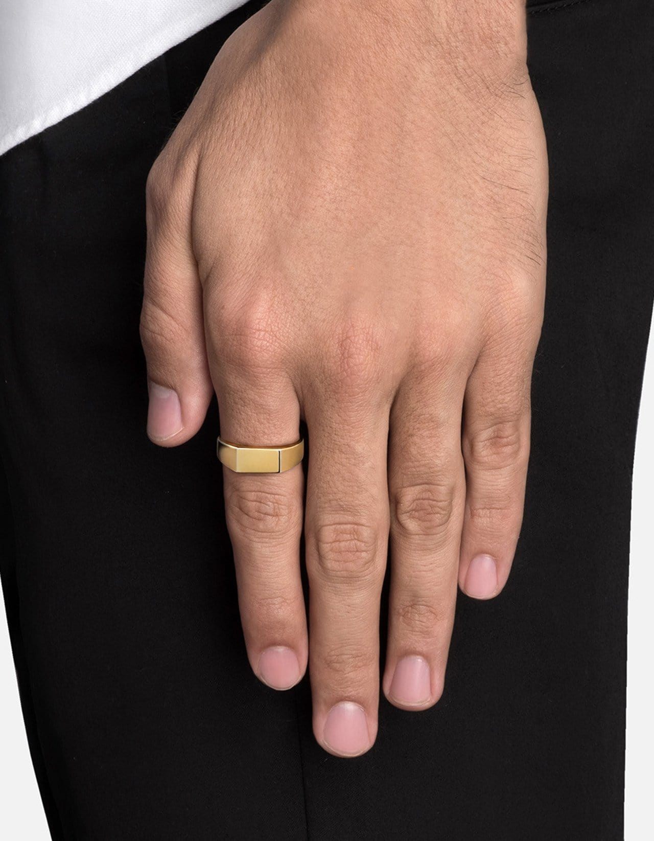 Miansai - Bague Geo Signet,  or vermeil
