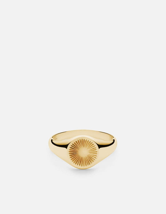 Miansai - Signet ring ''Solar'', gold vermeil