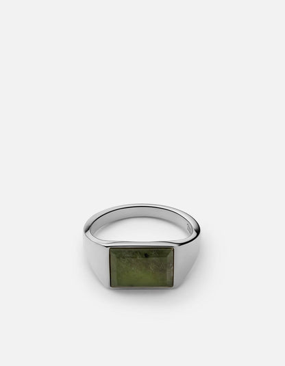 Miansai - Bague Lennox en jaspe, argent sterling