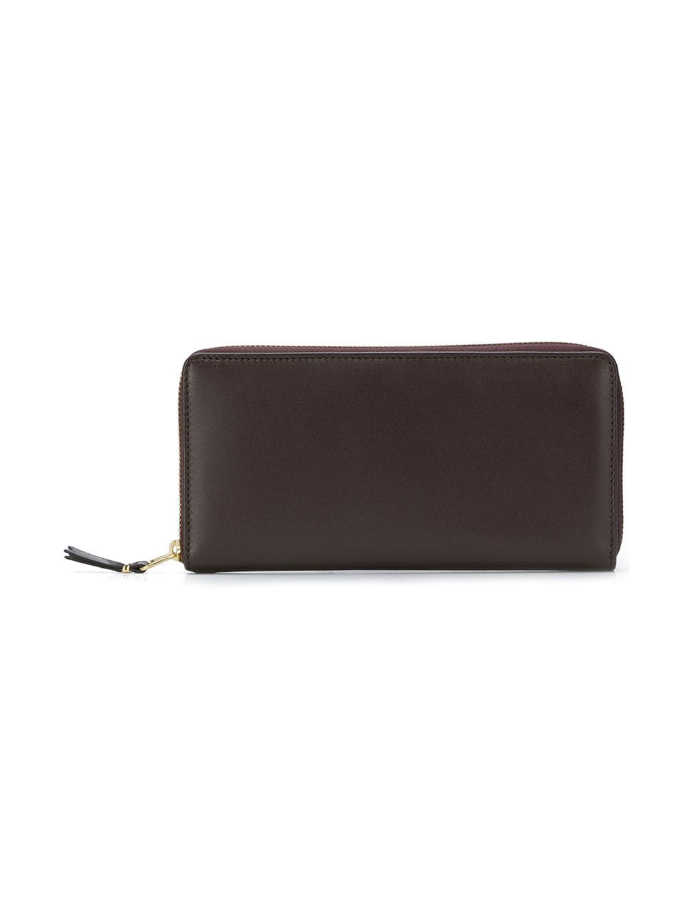 Comme des garçons - Portefeuille rectangulaire à fermeture éclair- marron