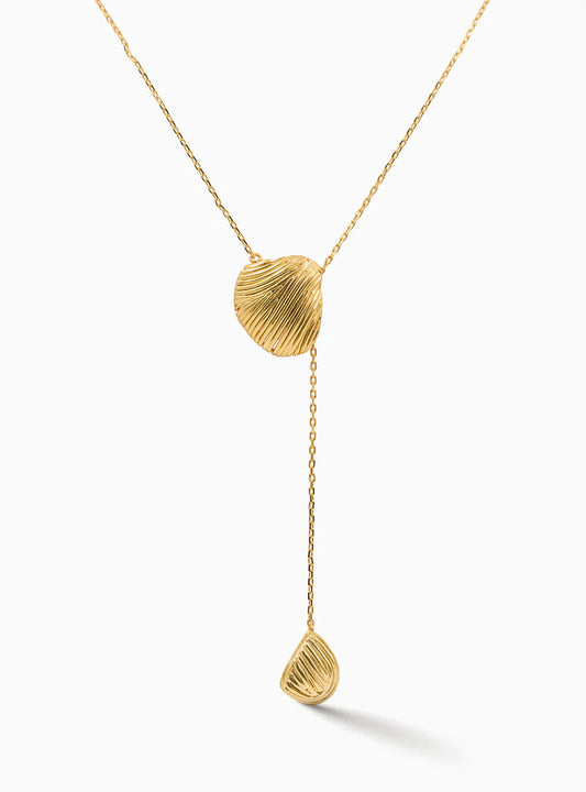 Fenomena - LONG SHELL NECKLACE - Gold Plated