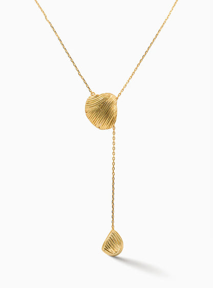 Fenomena - LONG COLLIER DE COQUILLAGES - Plaqué or
