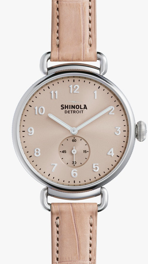 Shinola Ladies watch The Canfield 38MM in Pink