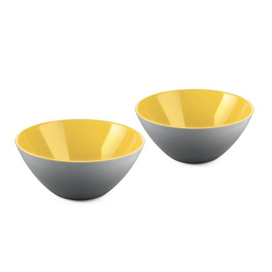 GUZZINI | Ensemble de 2 bols - MY FUSION - Gris / Jaune