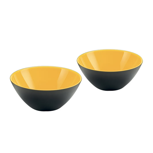 GUZZINI | Ensemble de 2 bols - MY FUSION - Noir / Jaune