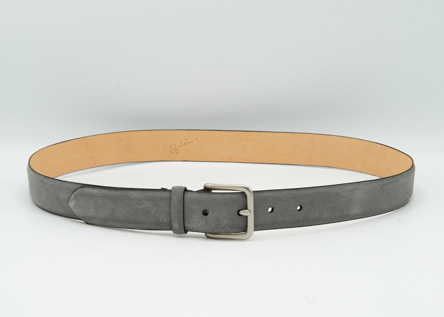 Sfalci - Ceinture en suede 32mm - gris