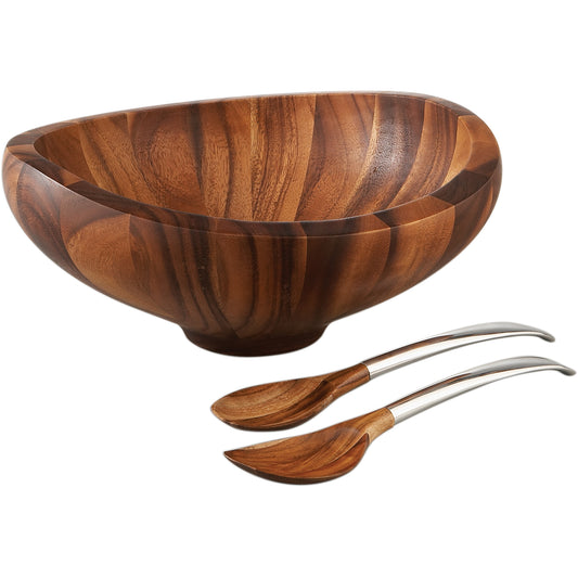 Nambé - Butterfly salad bowl with servers