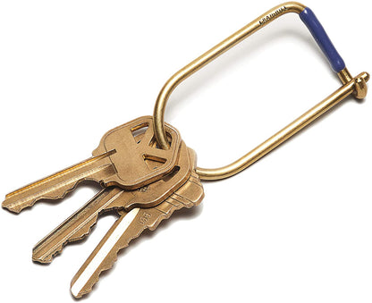 Wilson brass key ring with enamel band