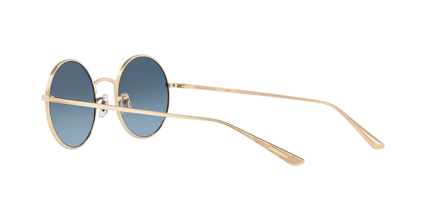 Oliver Peoples After Midnight in Gold + Navy Gradient lens
