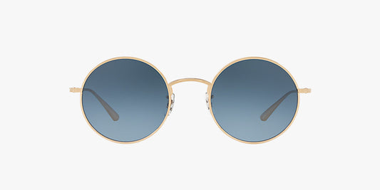 Oliver Peoples After Midnight in Gold + Marine Gradient lens