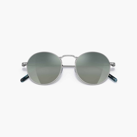 Oliver Peoples - Weslie Sun Round Sunglasses - Silver / Metallic Gradient