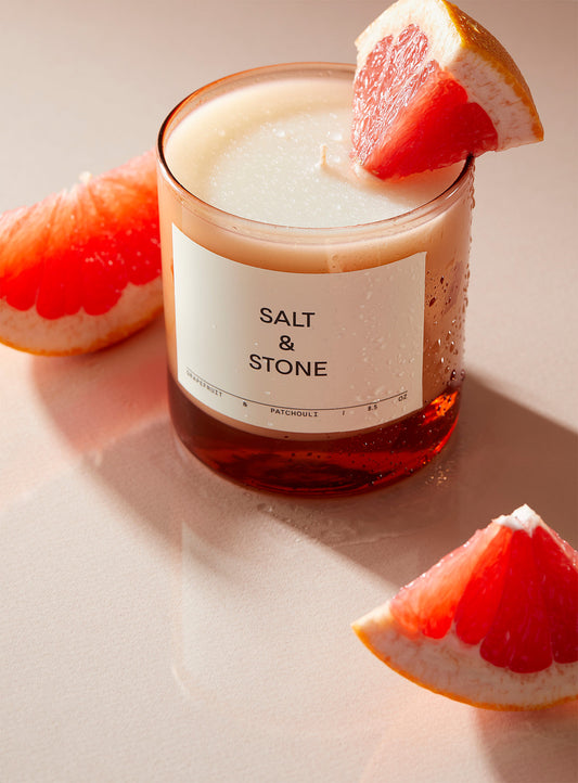 Salt &amp; Stone - Grapefruit and patchouli scented candle