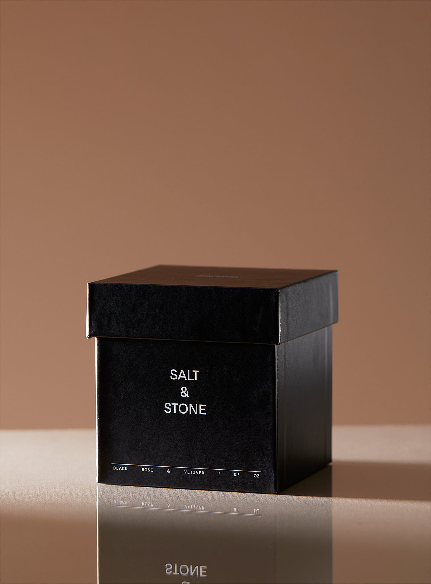 Salt &amp; Stone - Black rose and vetiver scented candle