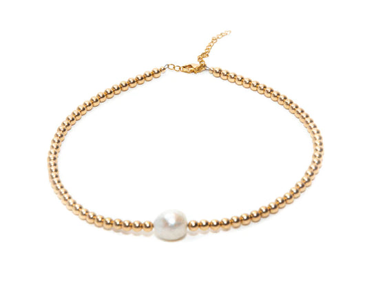 RM Kandy - Necklace with pearls - 'Gold filled' 14K gold