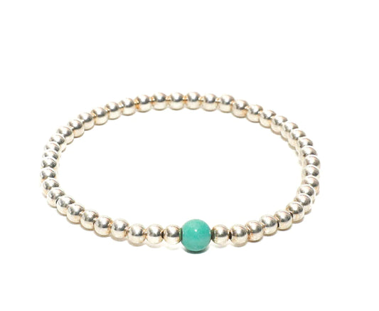 RM Kandy - 'Firuzeh' bracelet with pearls and turquoise - Sterling Silver