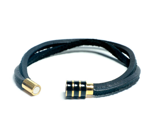 BLACK LEATHER bracelet