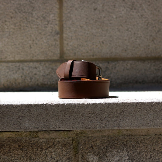 Sfalci - Cognac Leather Belt - Slim Version