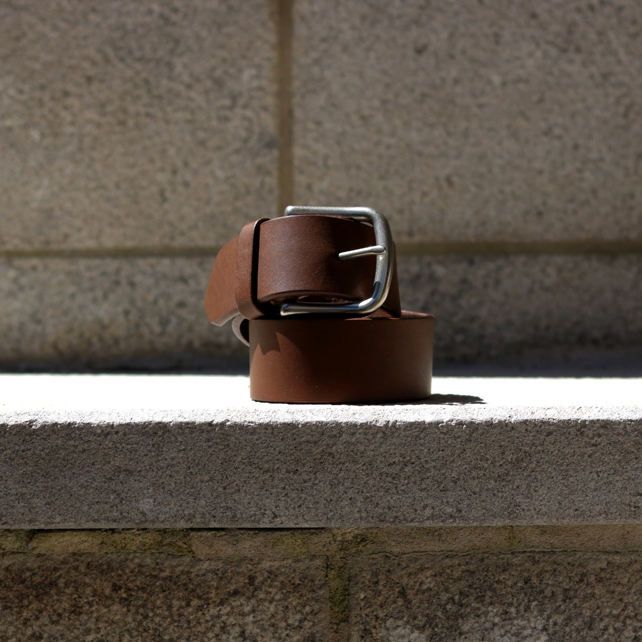 Sfalci - Ceinture En Cuir Cognac - Version Épaisse