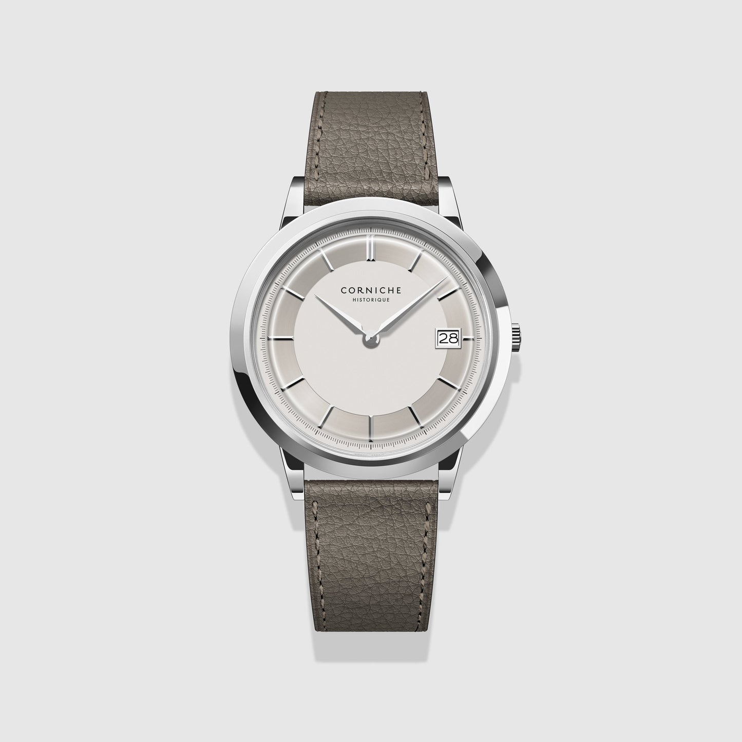Montre pour homme Corniche Historique Automatique Acier inoxydable avec cadran blanc