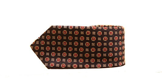 Dion Small Squares Tie in Red