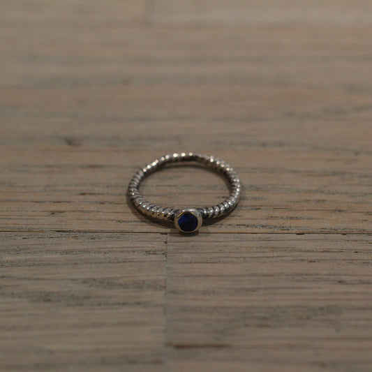 Bloodstone - Women's Birthstone Ring in Blue