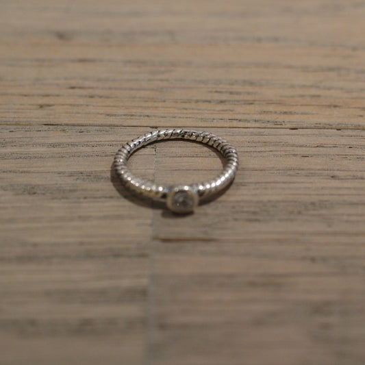 Bloodstone -  Bague de pierre de naissance pour femme en blanc