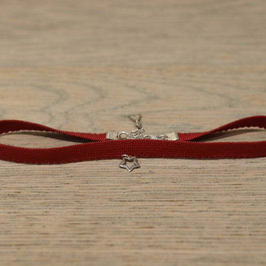 Bloodstone Jewels - Women's Small Lace Choker in Red