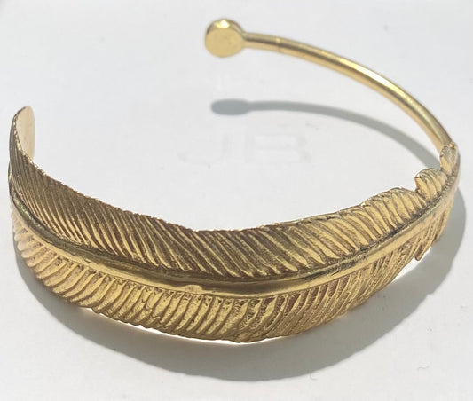 RM Kandy - 'Feather' Bracelet - 24K Gold Plated