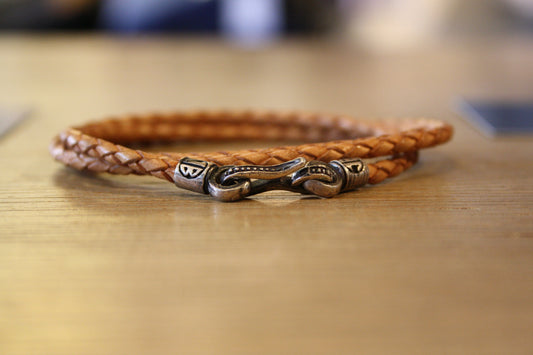 Blood Stone Jewels Triple Bracelet in Tan