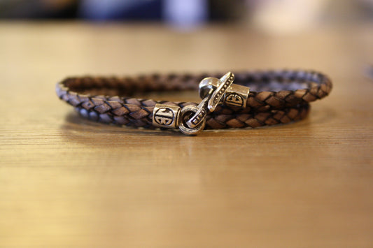 Blood Stone Jewels Triple Bracelet in Washed Tan